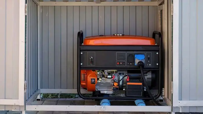 Portable Generator In Shed Image