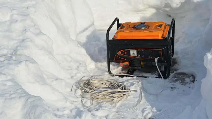 Portable Generator in Snow Image